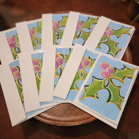 Other - Individually Handpainted set of 10 Christmas  / Holiday Cards